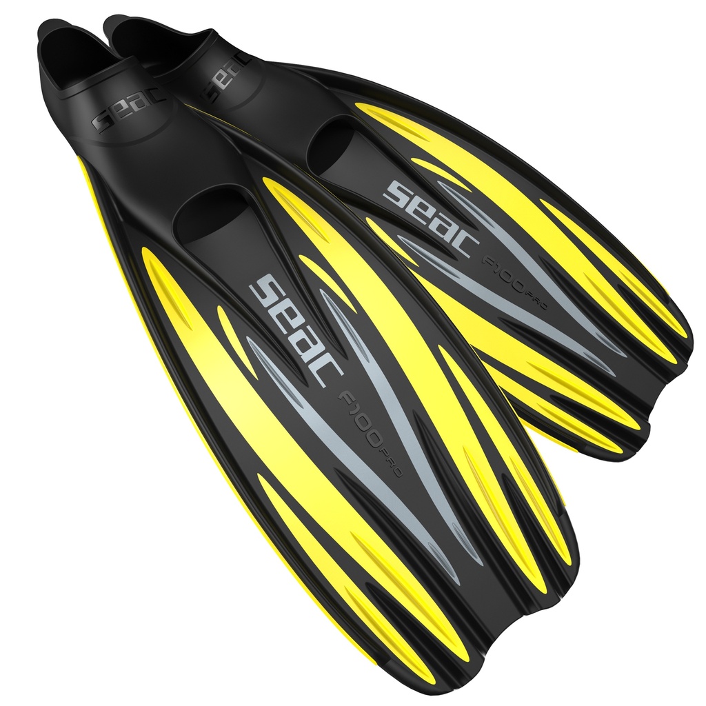 [71-1Y/38-39] SEAC Full Foot Fin F-100 Pro 38/39 Yellow