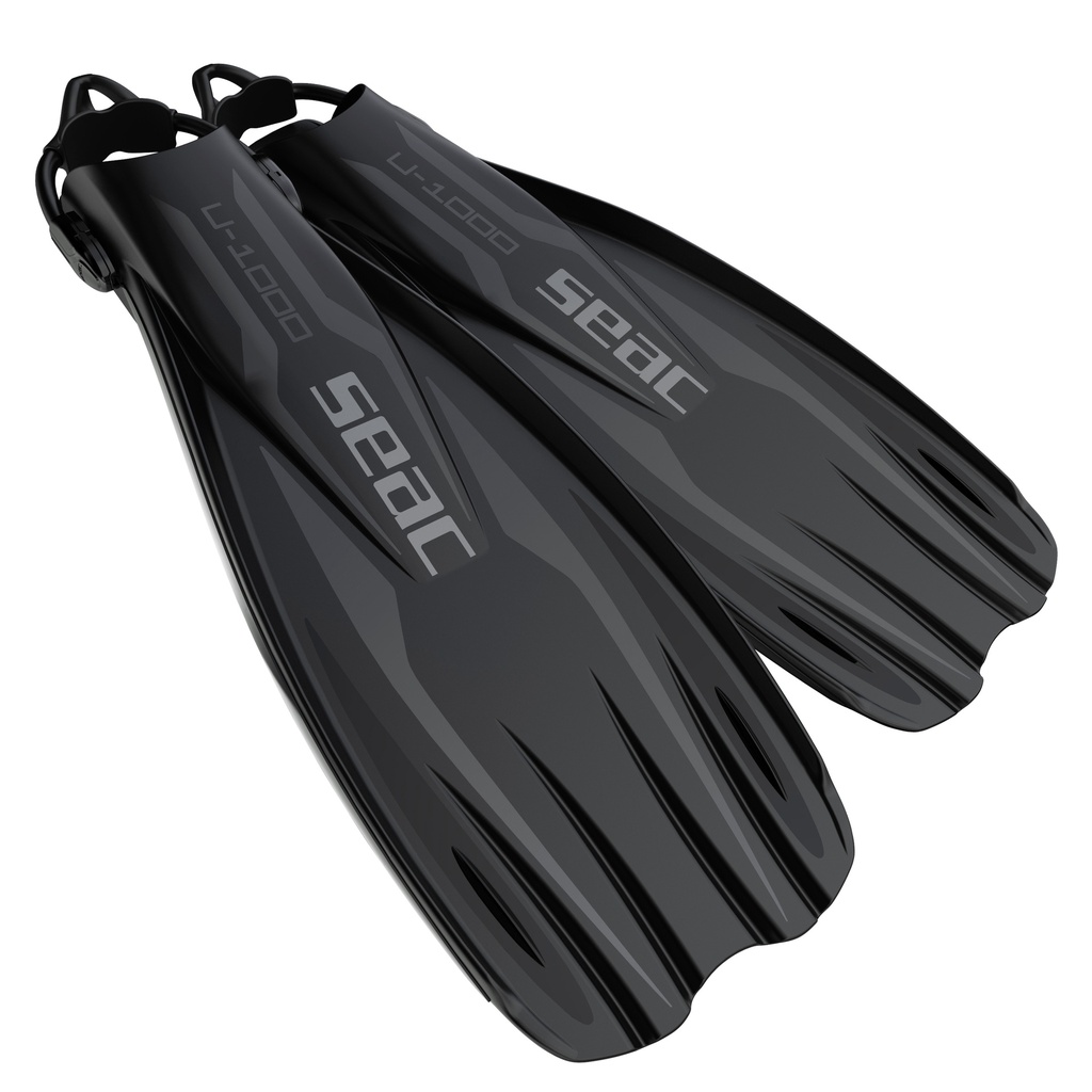 SEAC Open Heel Fin  U-1000 Sling Strap Black S/M