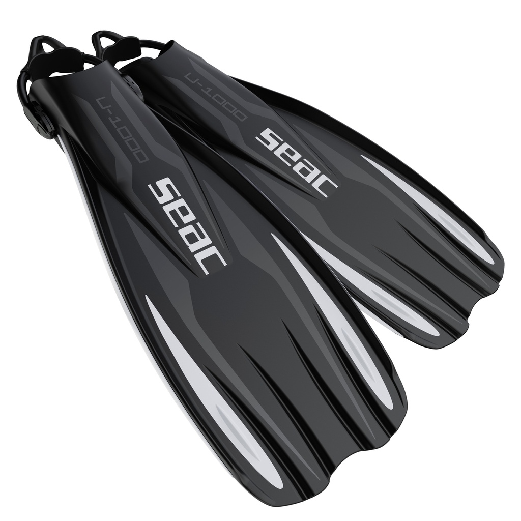 SEAC Open Heel Fin  U-1000 Sling Strap White L/XL