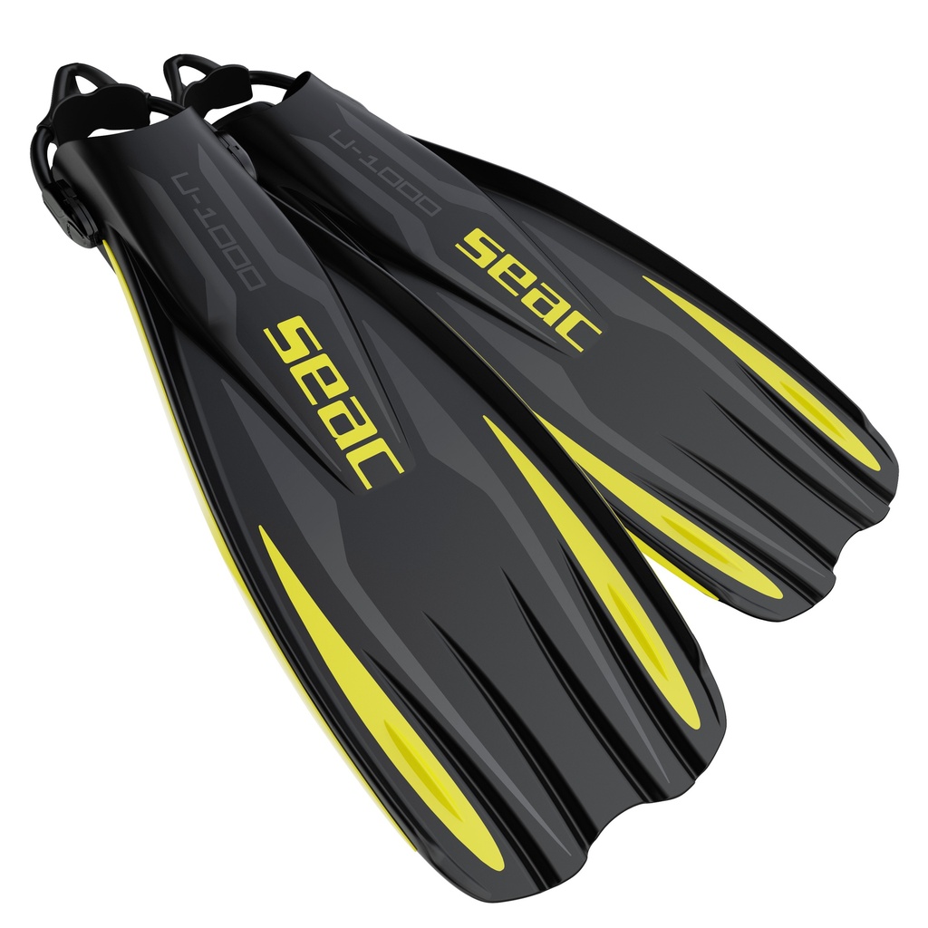 [71-55Y/S-M] SEAC Open Heel Fin  U-1000 Sling Strap Yellow S/M