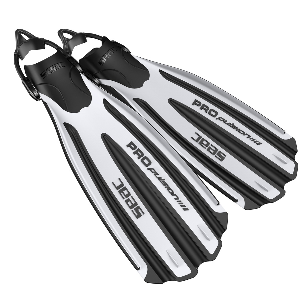 [71-43W/M-L] SEAC Open Heel Fin Propulsion S White M/L