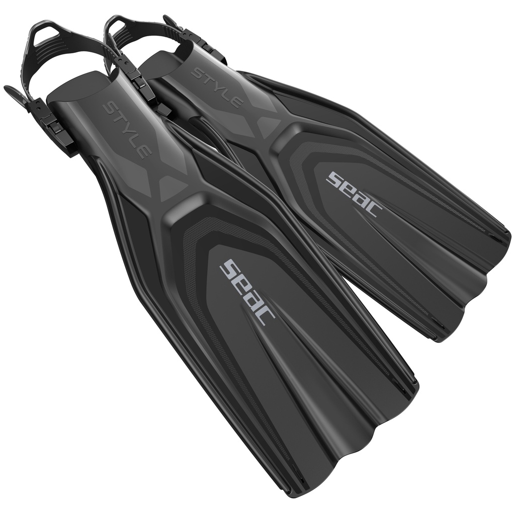 SEAC Open Heel Fin Style Black L/XL