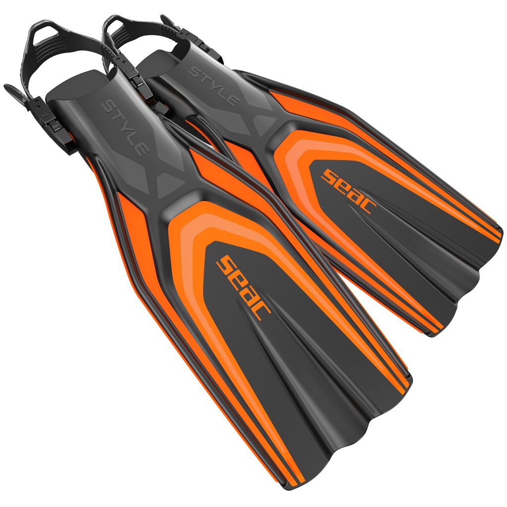 SEAC Open Heel Fin Style Orange M/L