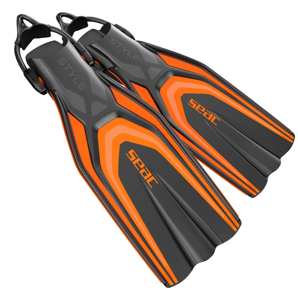 SEAC Open Heel Fin Style Sling Strap Orange L/XL
