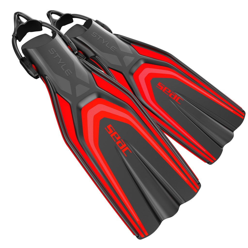 SEAC Open Heel Fin Style Sling Strap Red M/L
