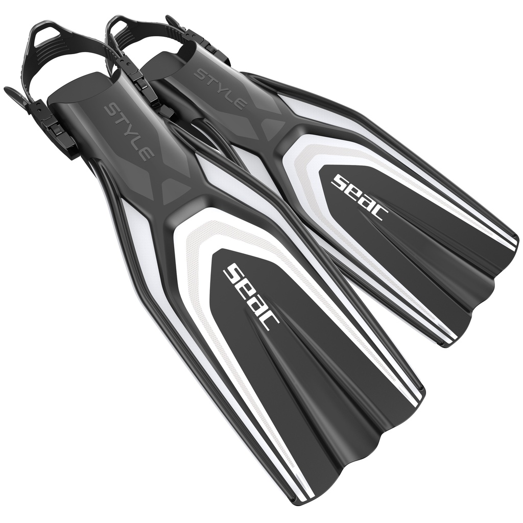 SEAC Open Heel Fin Style White M/L