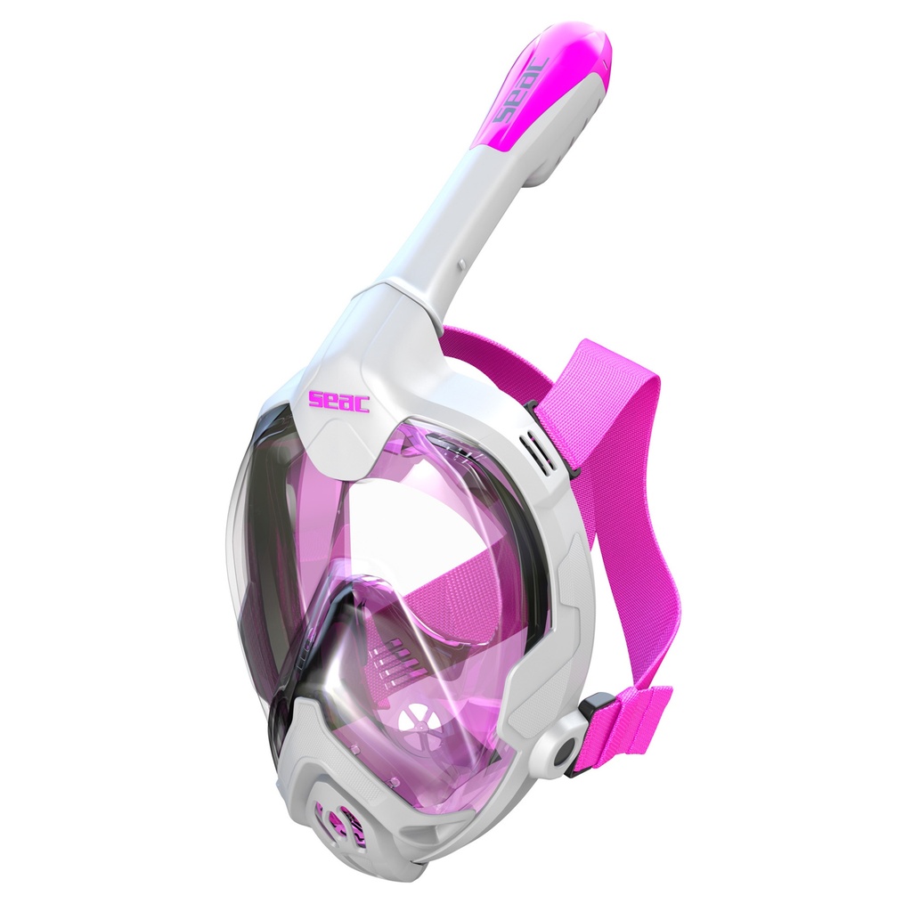 [170-14WP/SLT] SEAC Full Face Snorkeling Mask Fun XS/S Slt/Pi White/Pink