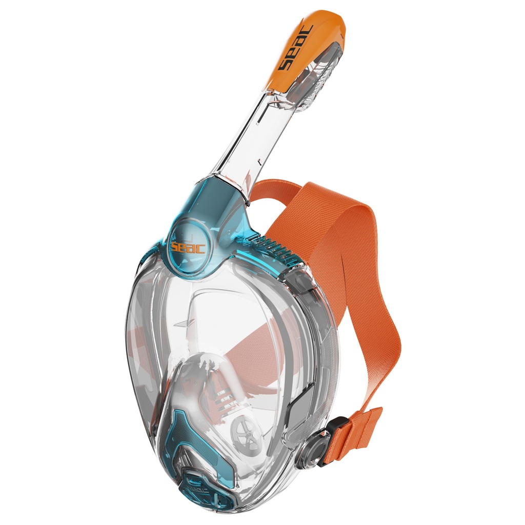[170-20AO/SKL] SEAC Full Face Snorkeling Mask Libera Junior 6+ S/Kl Acquamarine/Orange