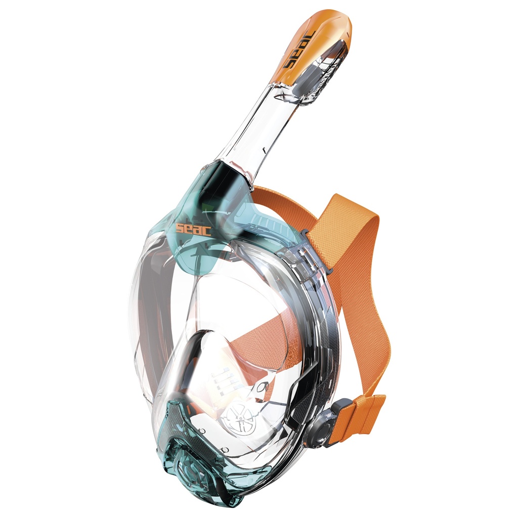 [170-6AO/SKL] SEAC Full Face Snorkeling Mask Libera S/M S/Kl Blue Clear/Orange