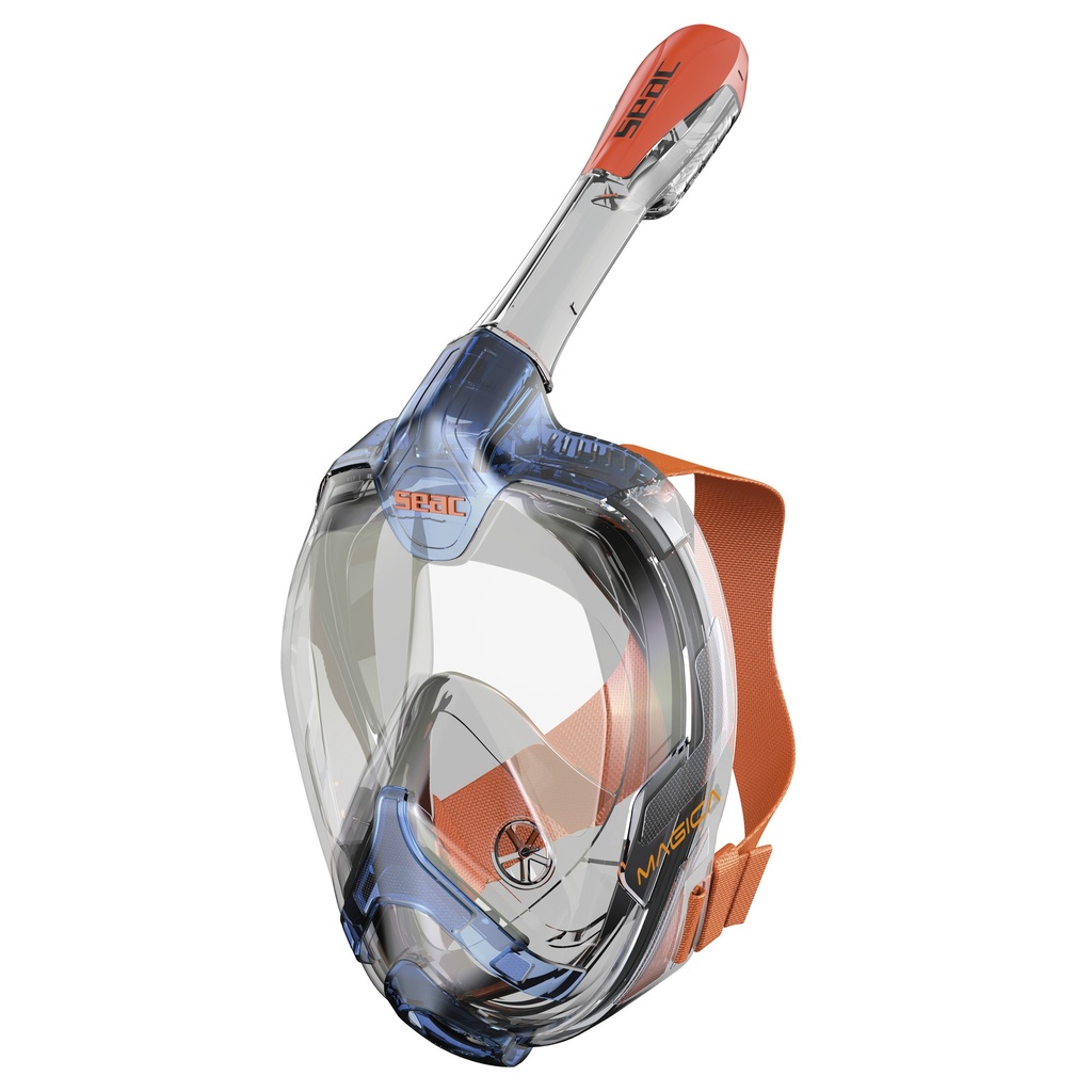 SEAC Full Face Snorkeling Mask Magica L/XL Slt/Fu Blue/Orange