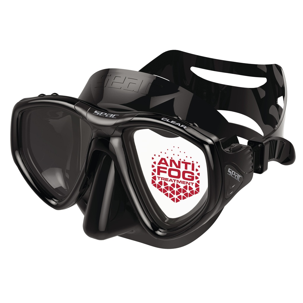 SEAC Clear Antifog Mask S/Bl Black