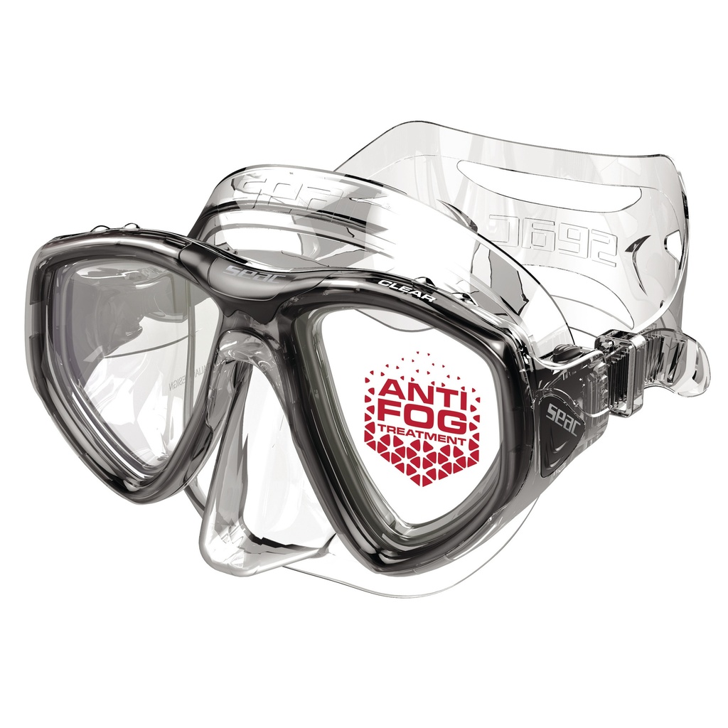 SEAC Clear Antifog Mask S/Kl Transparent Black