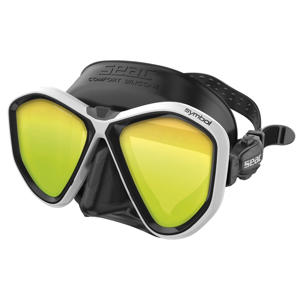 SEAC Mask Symbol Asian Fit Mirrored L.  S/Bl White