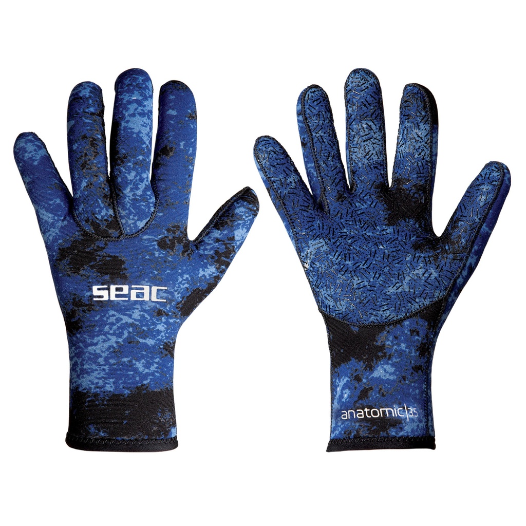 SEAC Gloves Anatomic Camo Blue 3,5 XXL