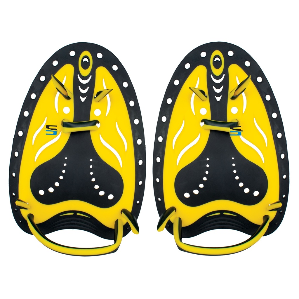 [152-58NY/L-XL] SEAC Hand Paddle Pro Black/Yellow L/XL