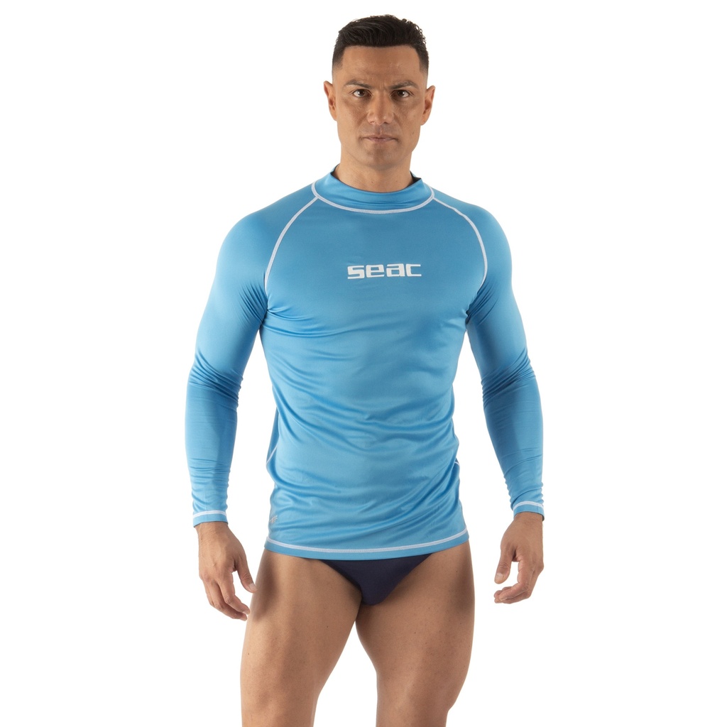[155-39/L] SEAC Long T-Sun Man Man Light Blue L