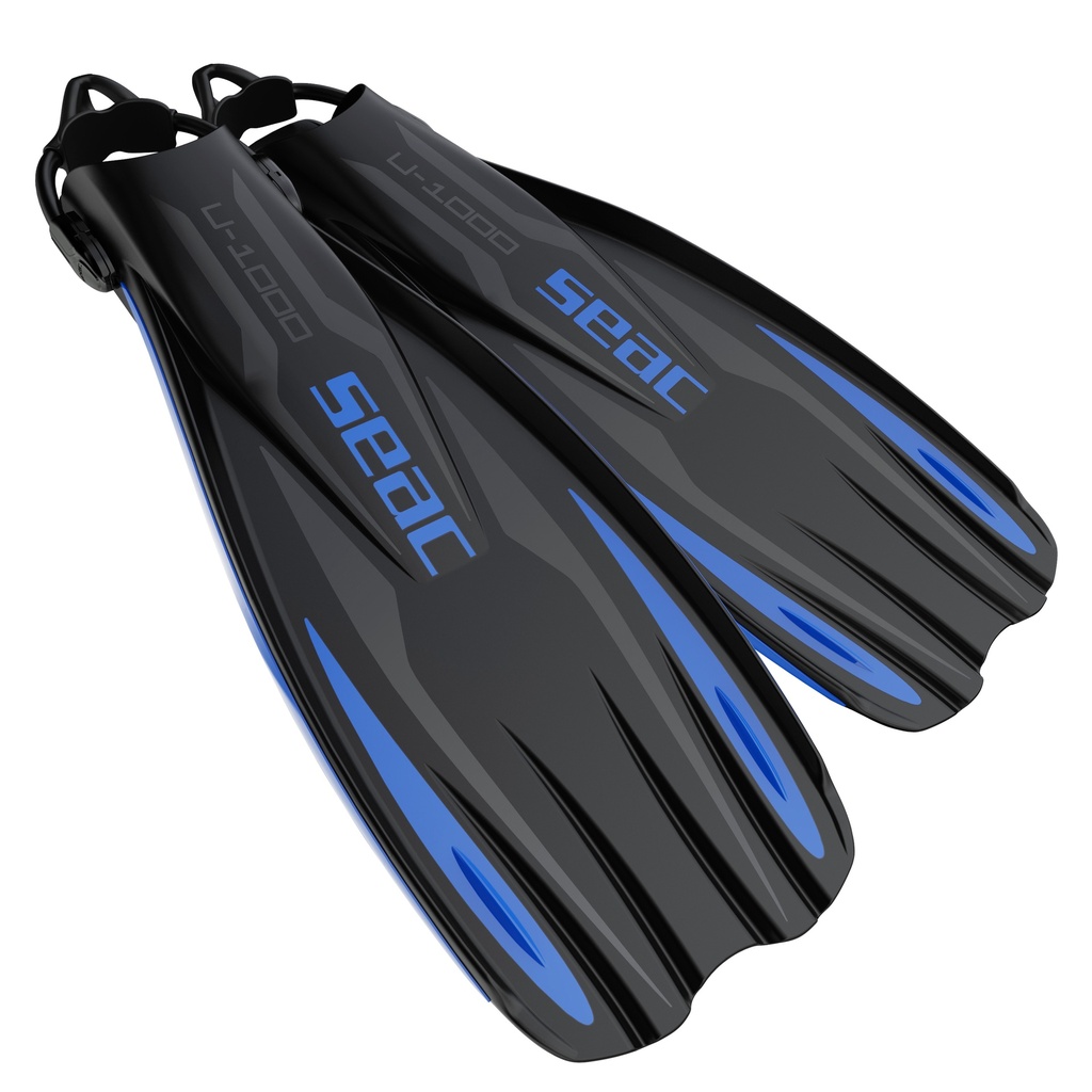 SEAC Open Heel Fin  U-1000 Sling Strap Blue