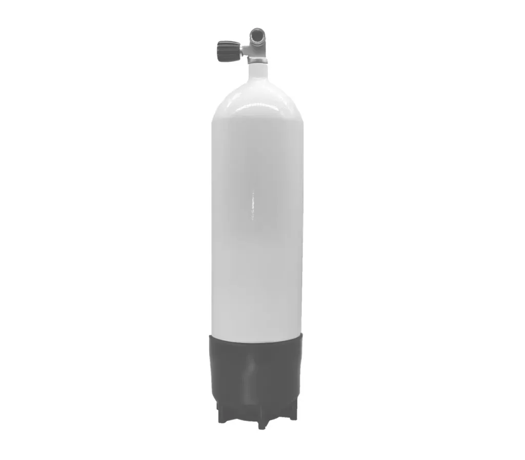 10L, 300 bar steel cylinder, complete