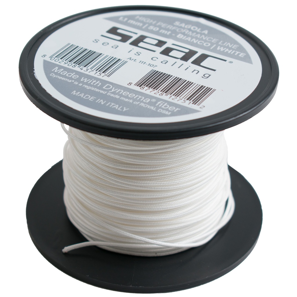[111-107] SEAC Dyneema 1.1mm - 50Mt Waed White