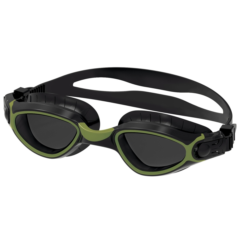 [152-56NL/LF] SEAC Swimming Googles Ais Black Lime-Dark Lenses