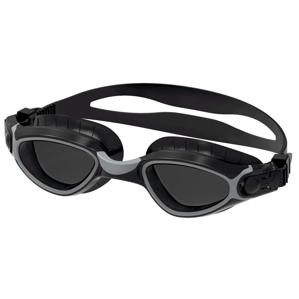 [152-56NAG/LF] SEAC Swimming Googles Ais Black Silver-Dark Lenses