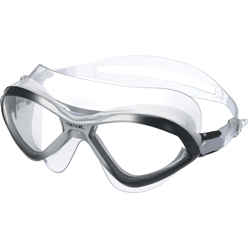 [152-50NAG/LT] SEAC Swimming Googles Diablo Black/Silver Clear Lenses