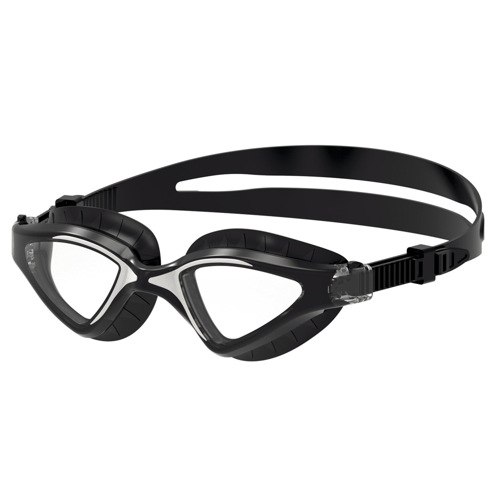 [152-55NW/LT] SEAC Swimming Googles Lyn Black White-Clear Lenses
