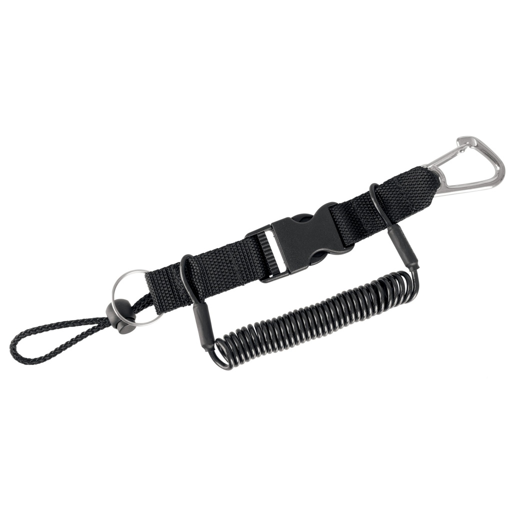 [111-105N] SEAC Ss Clip With Hook 1,3M Single Metal Carabiner