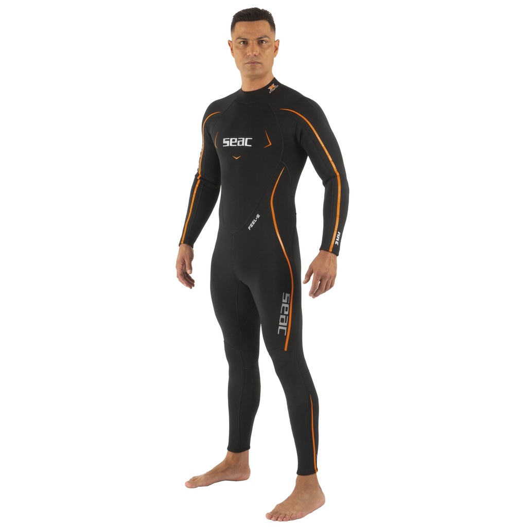 SEAC Feel-S Black/Orange One-Piece Man 3 XXL